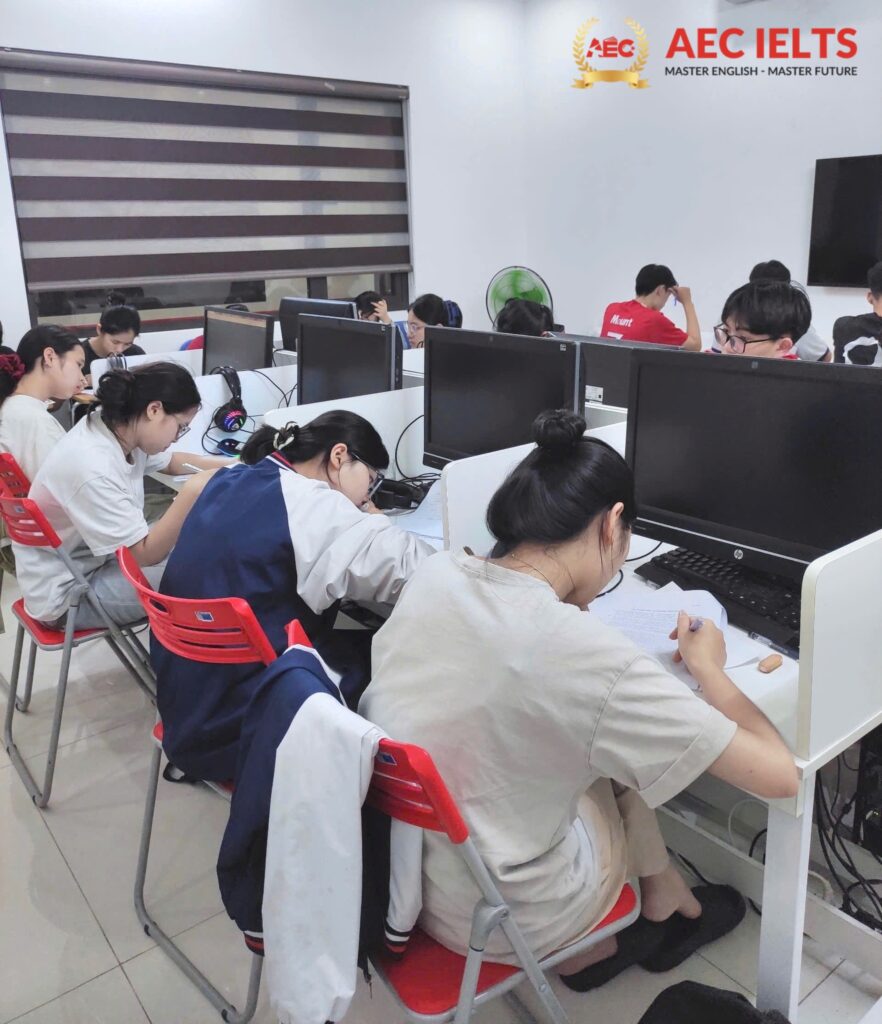 hình ảnh phòng thi thử tại AEC IELTS Vĩnh Phúc